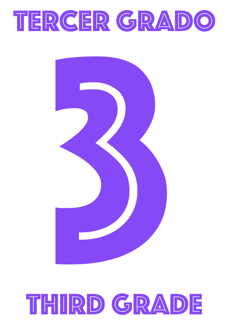 Purple 3 block letter